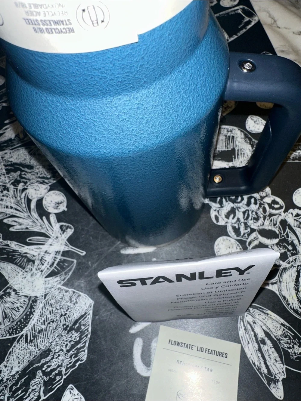 Stanley 40oz. Teal Travel Mug with Handle and Clear Straw - Picture 4 of 8